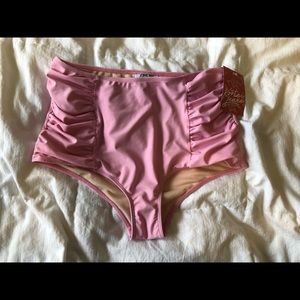 Kortni Jeane Light Pink Ruched 1.0 Bottoms Large